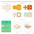 Vector cardboard packaging and design templates set Royalty Free Stock Photo