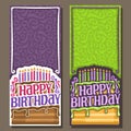 Vector cards Happy Birthday