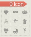 Vector carnival icons set