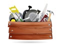 Vector Carpentry, construction hardware tools with