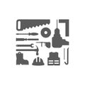 Vector carpentry icon set