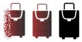 Dissolved Pixel Halftone Carryon Bag Icon