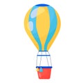 Vector cartoon air balloon illustration. Royalty Free Stock Photo