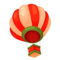 Vector cartoon air balloon illustration. Royalty Free Stock Photo