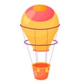 Vector cartoon air balloon illustration. Royalty Free Stock Photo