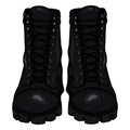 Vector Cartoon Army Boots. High Military Shoes