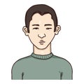 Vector Cartoon Avatar - Young Asian Man