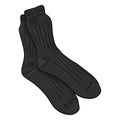 Vector Cartoon Black Casual Men Socks