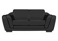 Vector cartoon black couch isolated on white Royalty Free Stock Photo