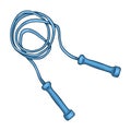 Vector Cartoon Blue Jumping Rope