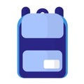 Vector cartoon blue school bag Royalty Free Stock Photo