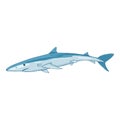 Vector Cartoon Blue Shark