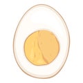 Vector Cartoon Boiled Egg Illustration Royalty Free Stock Photo