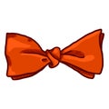 Vector Single Cartoon Bow Tie. Vintage Fashion Accessory Royalty Free Stock Photo