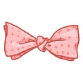 Vector Single Cartoon Bow Tie. Vintage Fashion Accessory Royalty Free Stock Photo