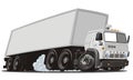 Vector cartoon cargo semi truck Royalty Free Stock Photo