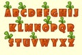 Vector Cartoon carrot font