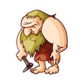 Vector cartoon caveman Royalty Free Stock Photo