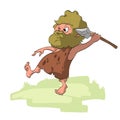 Vector Cartoon Caveman Royalty Free Stock Photo