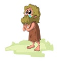 Vector Cartoon Caveman Royalty Free Stock Photo