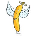 Vector Cartoon Character - Angel Banana