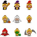 Mascot set bundle halloween chicken