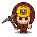 Mining nutmeg spice mascot costume