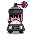 Car purple spray mascot costume