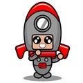 outdoor rocket mascot costume dubbing style