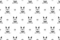 Vector cartoon character great dane dog seamless pattern