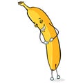 Vector Cartoon Character. Laughing Banana.