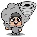 Tornado cloud weather mascot costume