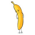 Vector Cartoon Character - Suspecting Banana
