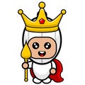 Cute Garlic king costume mascot