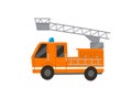 Vector cartoon children's baby childish style fire truck.