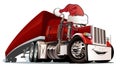 Vector cartoon Christmas truck