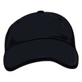 Vector Cartoon Classic Blank Baseball Cap. Front View.