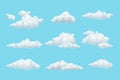 Vector cartoon cloud set Royalty Free Stock Photo