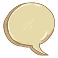Vector Single Cartoon Comics Speech Bubble. Comix Balloon Royalty Free Stock Photo
