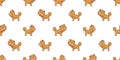 Vector cartoon cute chow chow dog seamless pattern background