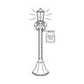Vector Cartoon Cute Christmas Lamp Illustration Isolated Royalty Free Stock Photo
