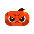 Vector Cartoon Cute Enraged Face Emoji isolated illustration Royalty Free Stock Photo