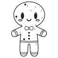 Cartoon cute gingerbread isolated