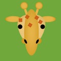 Vector Cartoon Cute Giraffe Face Icon Isolated Royalty Free Stock Photo