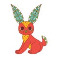 Vector Cartoon Cute Mexican Alebrije llustration Isolated Royalty Free Stock Photo