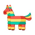 Vector Cartoon Cute Mexican Pinata llustration Isolated Royalty Free Stock Photo