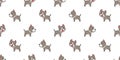 Vector cartoon cute pitbull terrier dog seamless pattern background