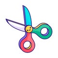 Vector Cartoon Cute Scissors School Kawaii Illustration