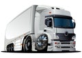 Vector cartoon delivery / cargo semi-truck Royalty Free Stock Photo