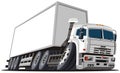 Vector cartoon delivery / cargo truck Royalty Free Stock Photo